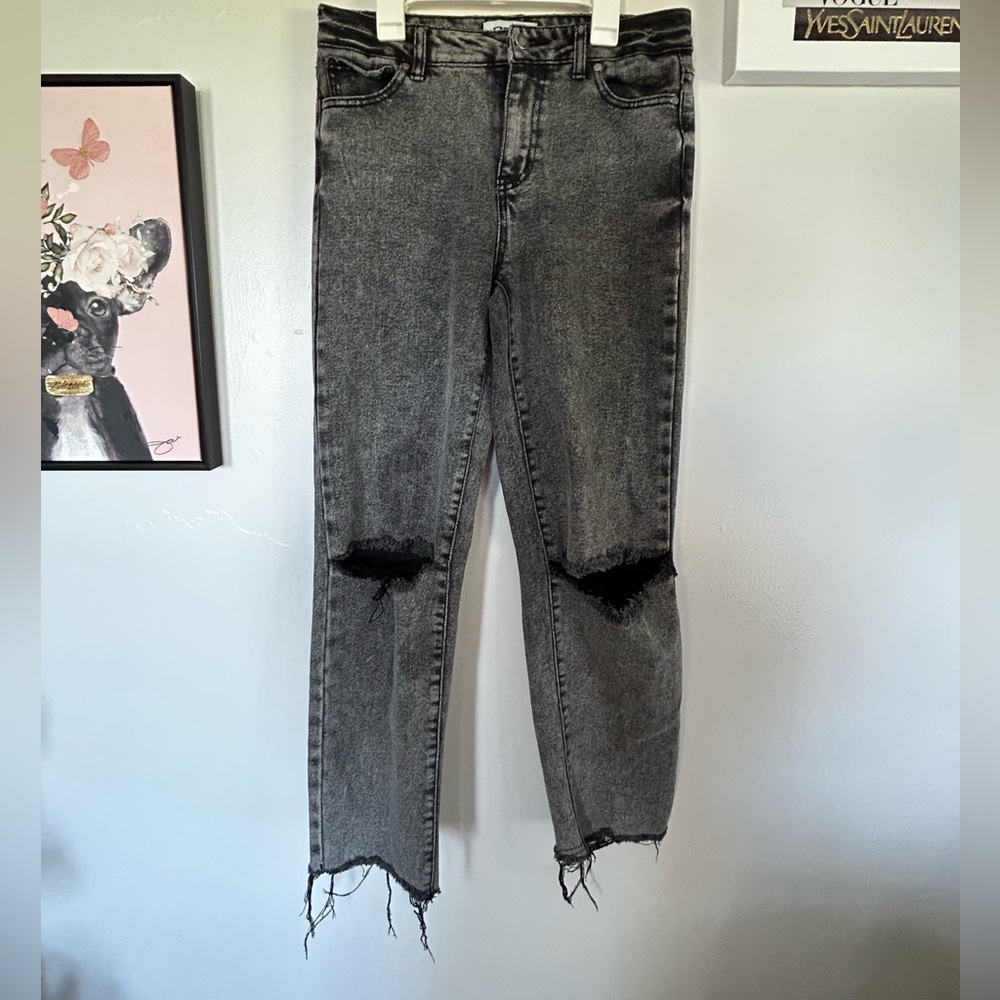 RSQ black/grey jeans, Size 27, Small stain on the back shown in picture